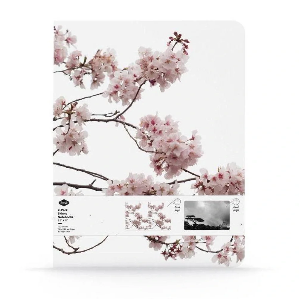 Denik Softcover 80 Page College Ruled Skinny Notebooks 2-Pack